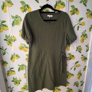 Madewell | green faux wrap dress